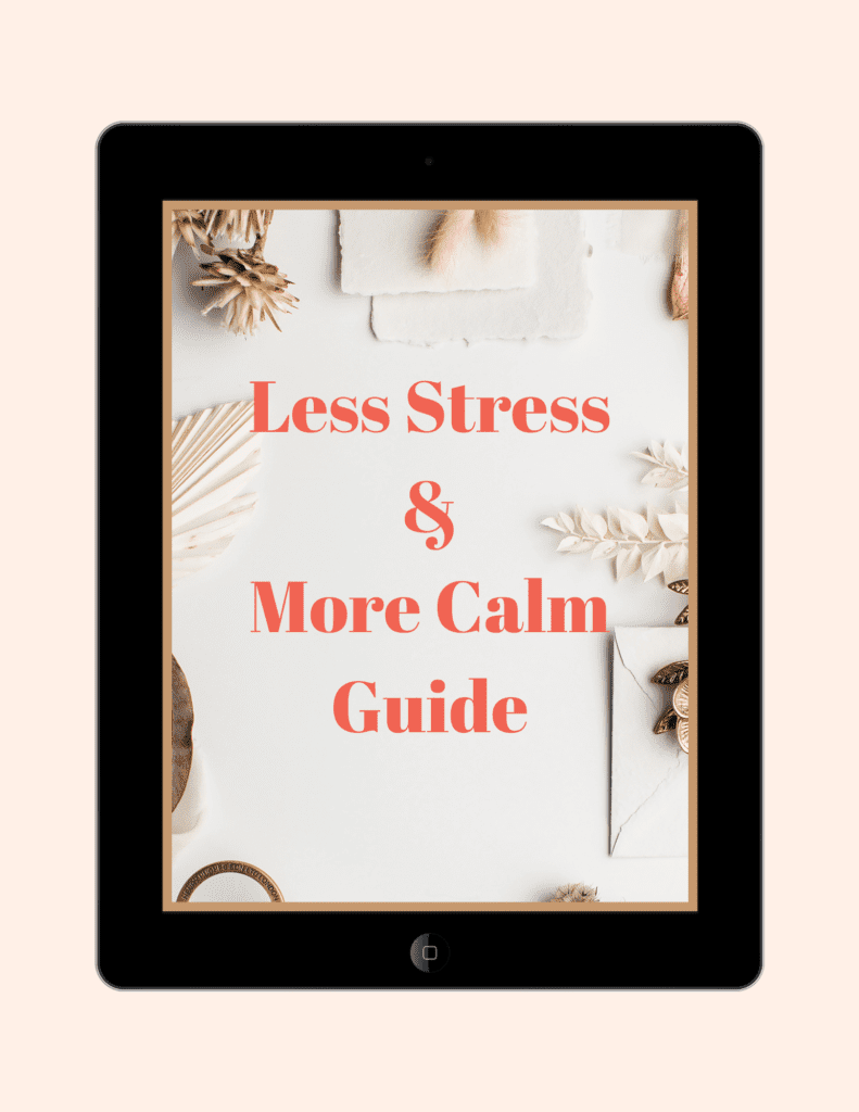 Less Stress and More Calm guide ipad picture