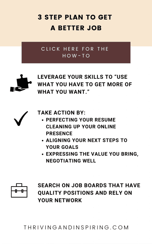 how to get a better job pin graphic
