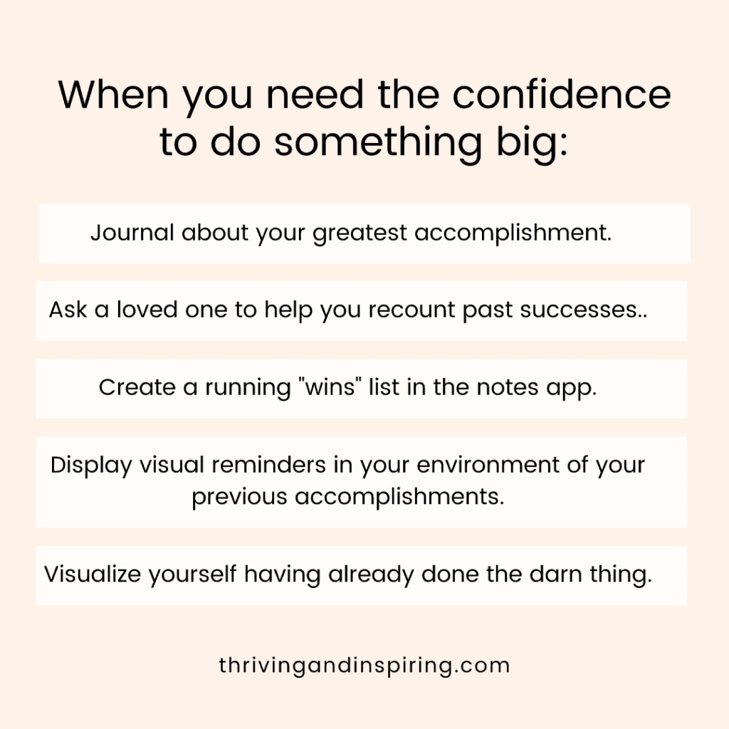 When you need the confidence to do something big infographic