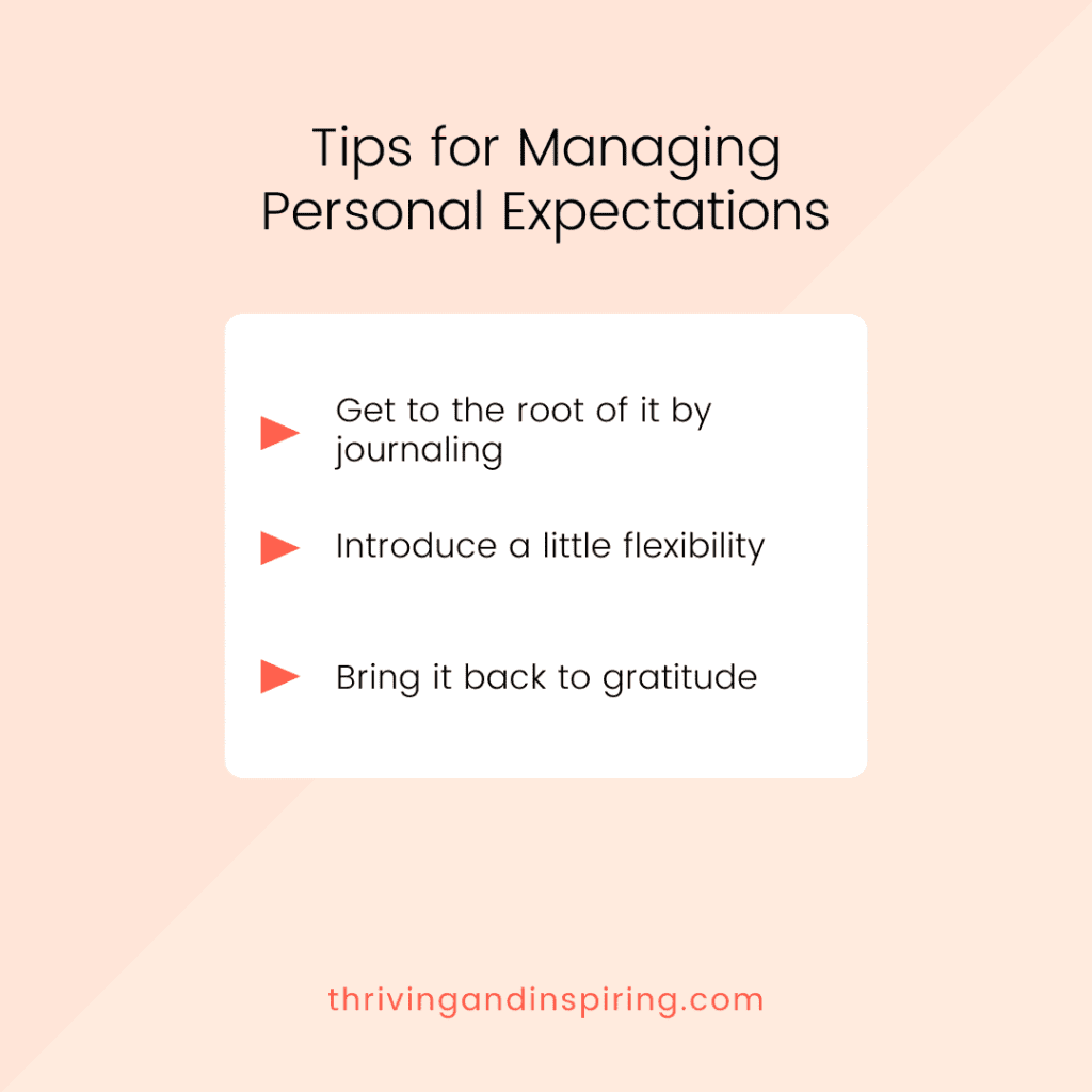 Tips for managing personal expectations infographic