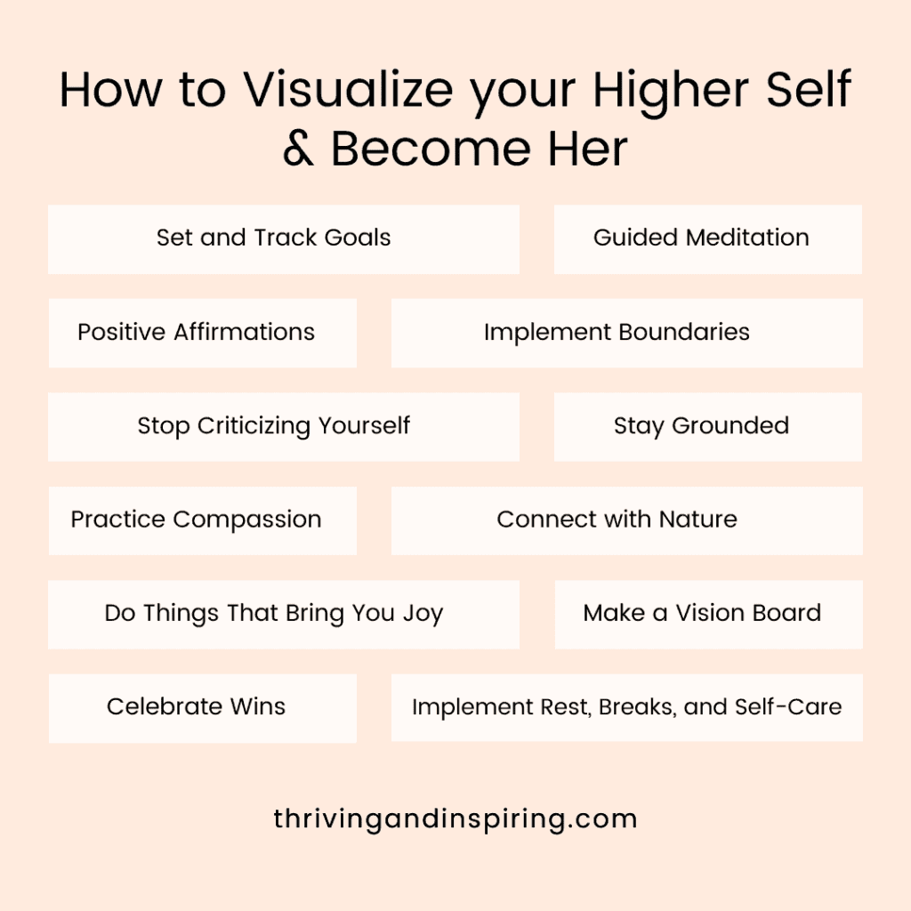 How to visualize your higher self and become her infographic