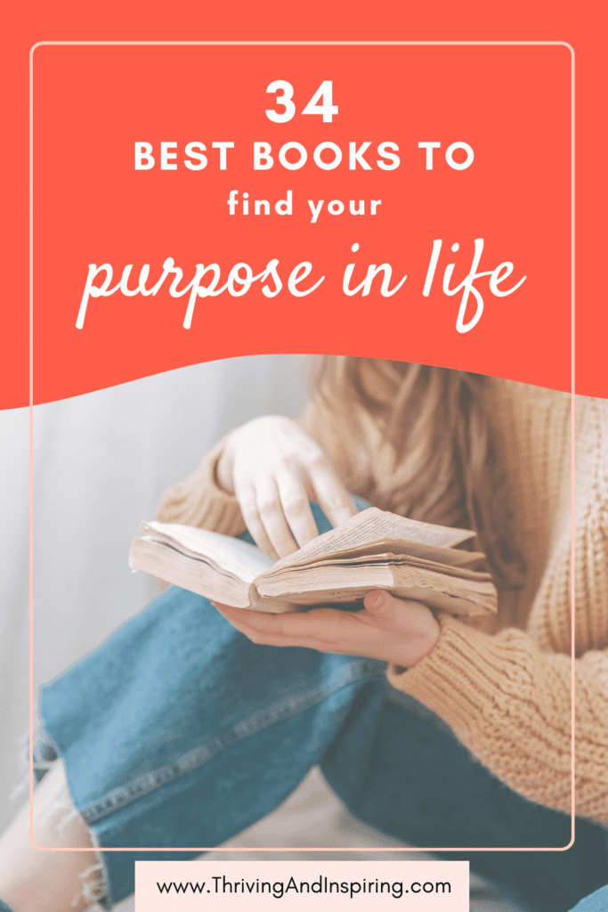 34 best books on finding your passion and purpose in life pin graphic
