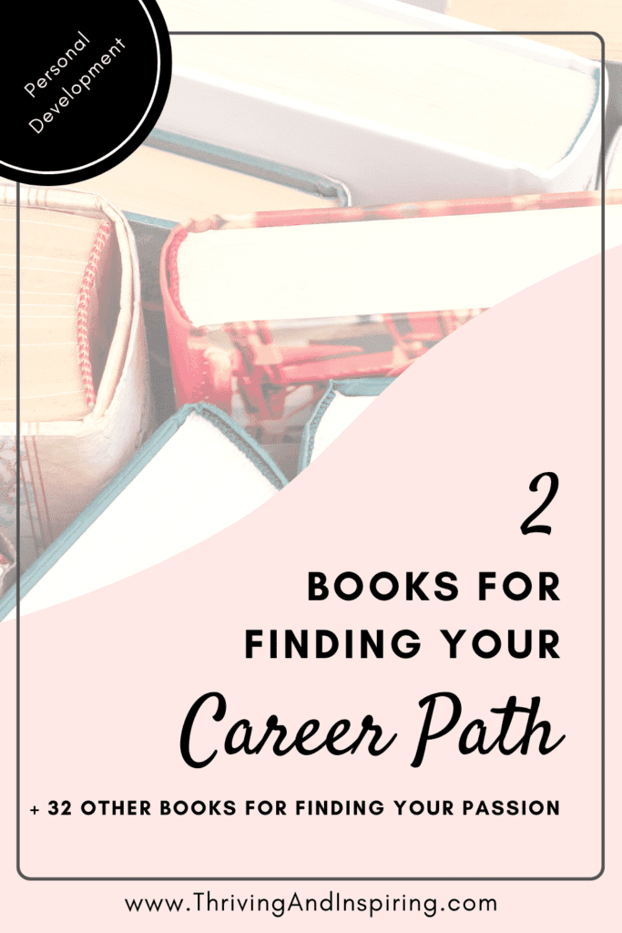 2 books on finding your career path pin graphic