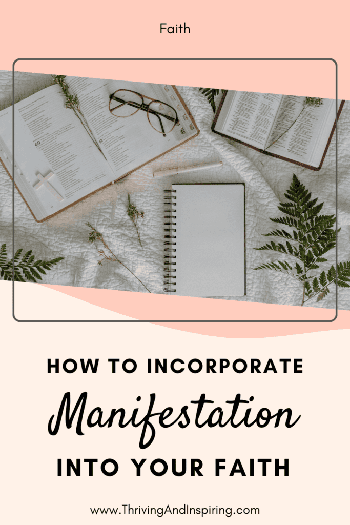 How to incorporate manifestation into your faith pin graphic