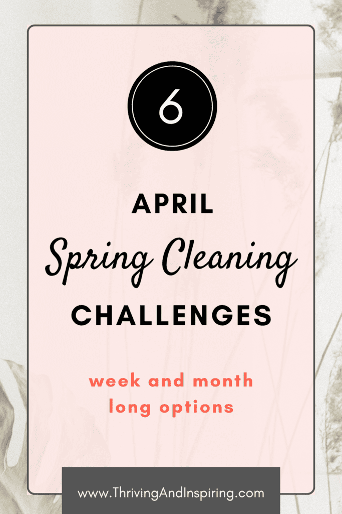 April spring cleaning challenges pin graphic