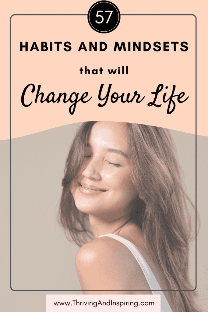 Habits and mindsets that will change your life pin graphic