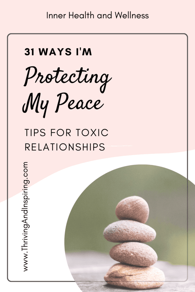 31 ways I'm protecting my peace pin graphic