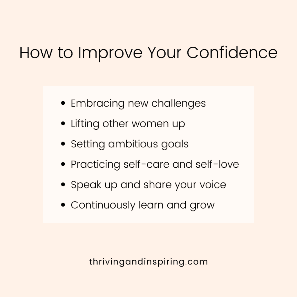How to improve your confidence infographic