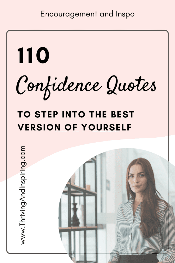 Confidence quotes for women pin graphic