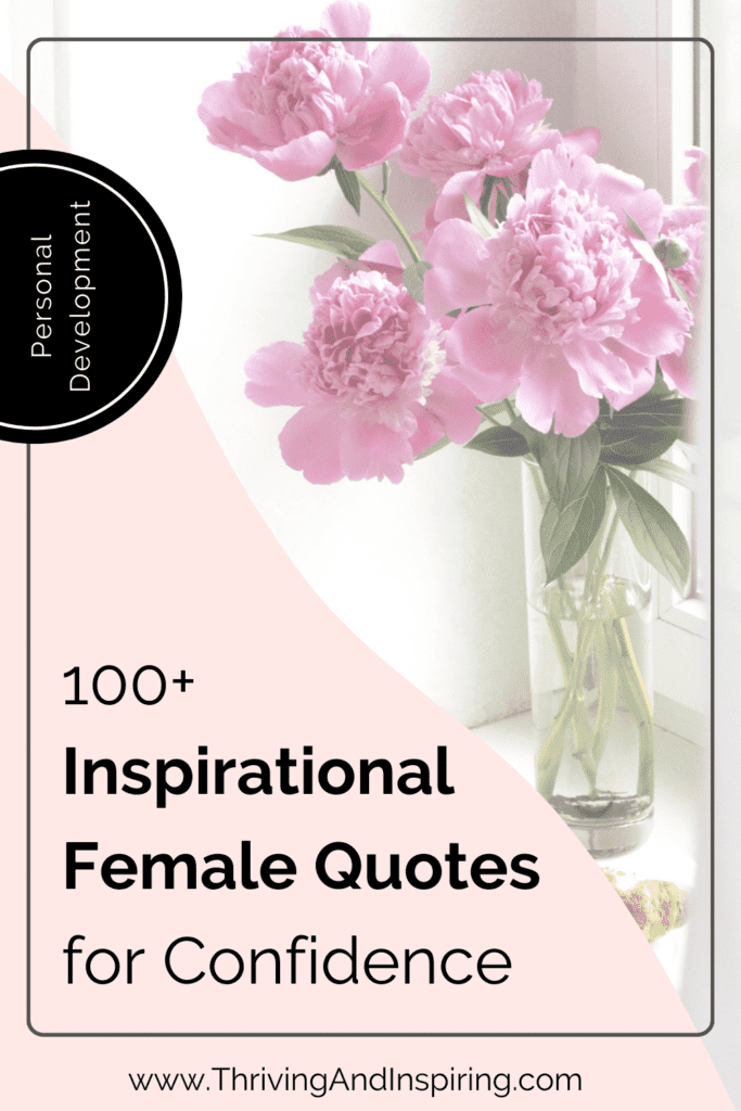 Inspirational female quotes pin graphic