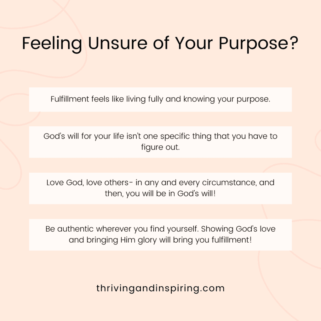 What to do if you're feeling unsure of your purpose infographic