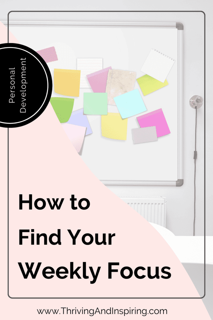 How to find your weekly focus pin graphic